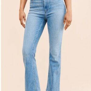 PAIGE Light Blue High-Rise Flare Jeans